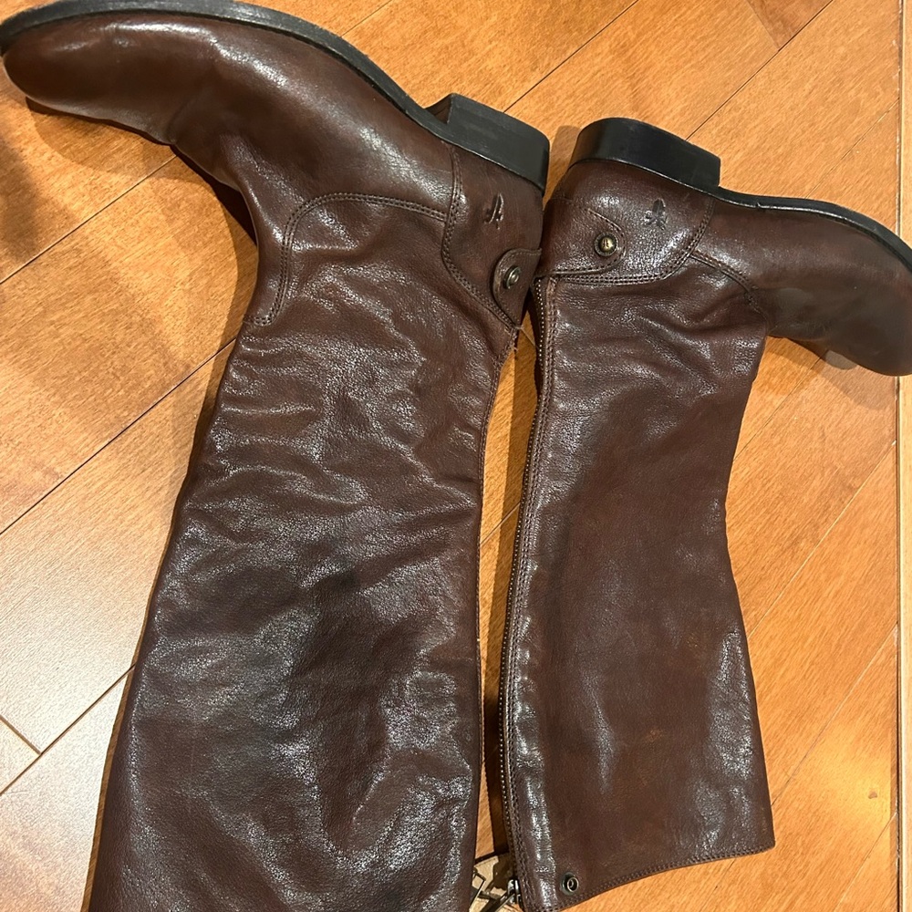 Frye Dark Brown Leather Boots